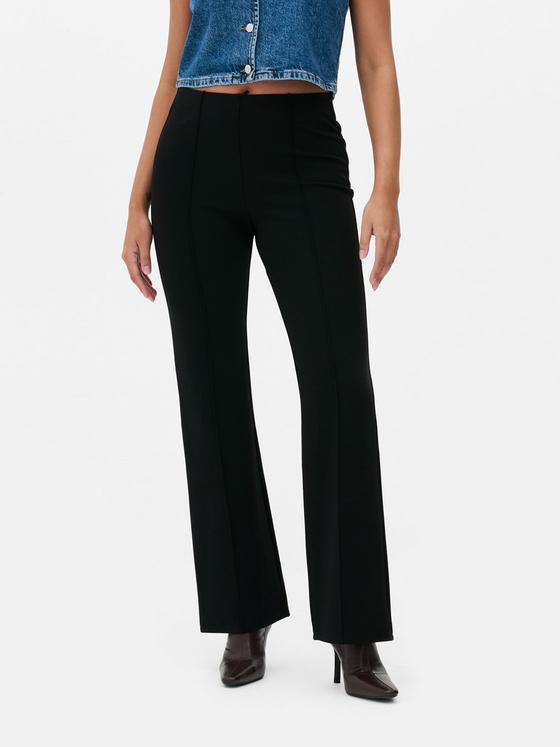 Mid-Rise Ponte Flare Leggings
