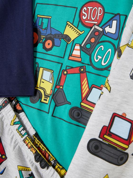 2pk Diggers and Trucks Pyjama Set