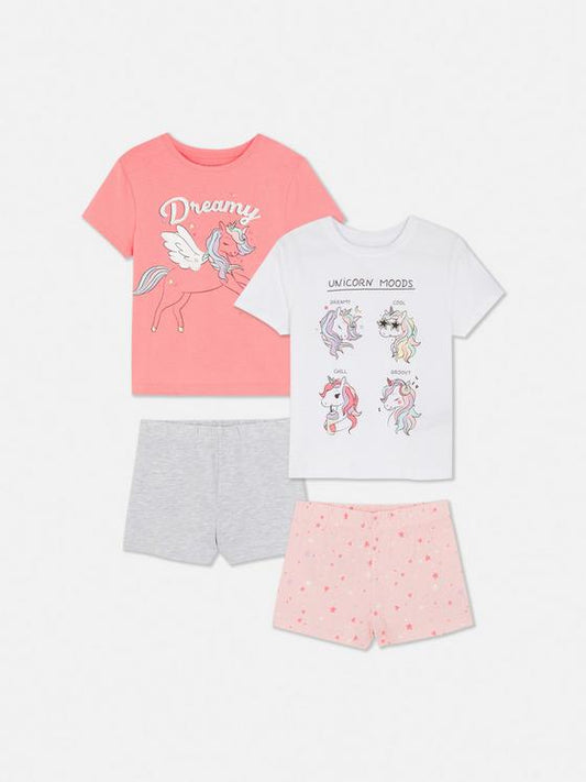 2pk Short Unicorn Pyjamas