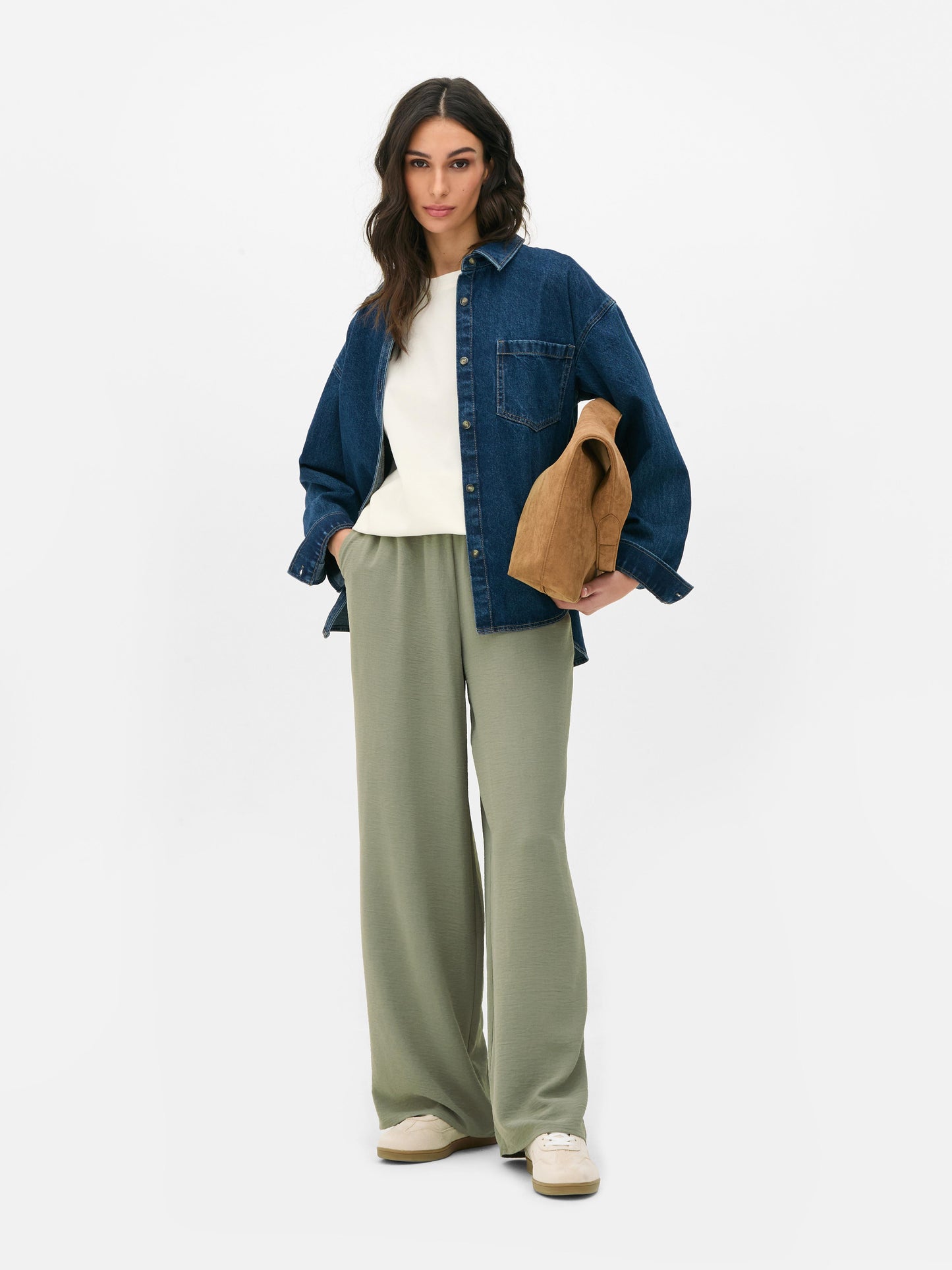 Pull On Wide Leg Trousers