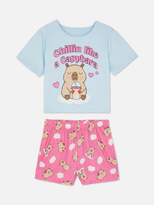 Capybara Character Short Pyjamas
