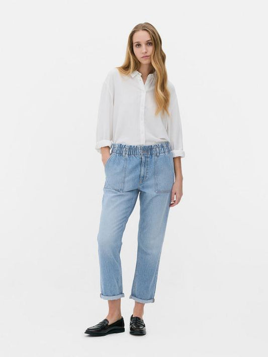 Paperbag Waist Cotton Trousers