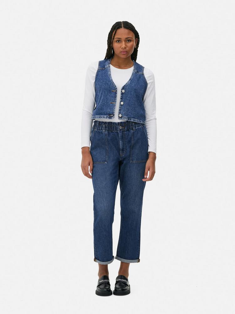 Paperbag Waist Cotton Trousers