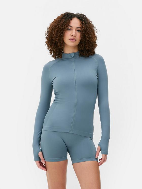 Seamless Zip-Up Sport Jacket