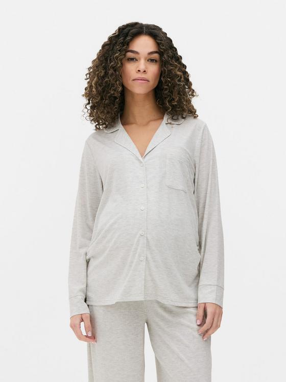 Ribbed Maternity Pyjama Shirt