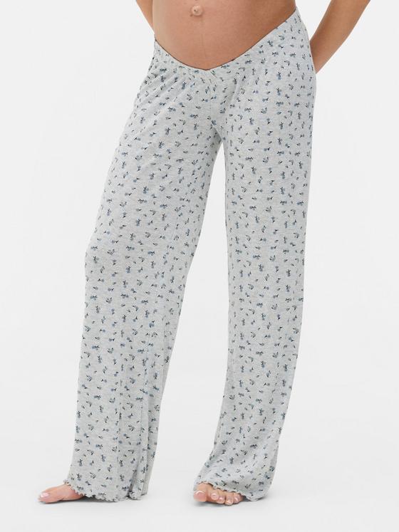 Maternity Pointelle Wide Leg Pyjama Bottoms