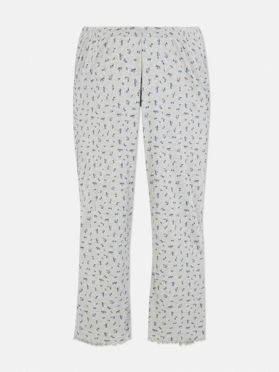 Maternity Pointelle Wide Leg Pyjama Bottoms