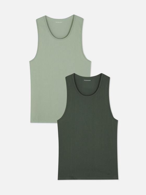 2pk Seamless Ribbed Vests