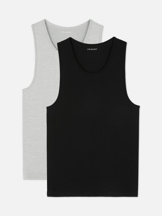 2pk Seamless Ribbed Vests