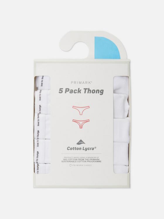 5pk Love To Lounge Thongs