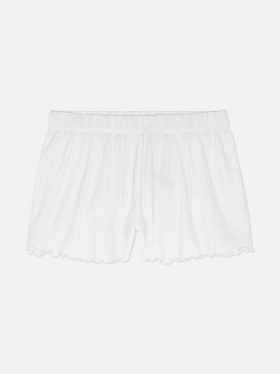 Jersey Lettuce Trim Pyjama Shorts