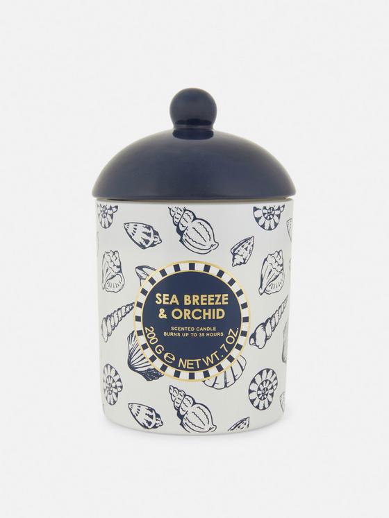 Scented Candle in Floral Container