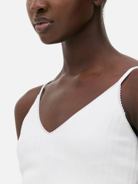 Pointelle Cropped V-Neck Pyjama Cami