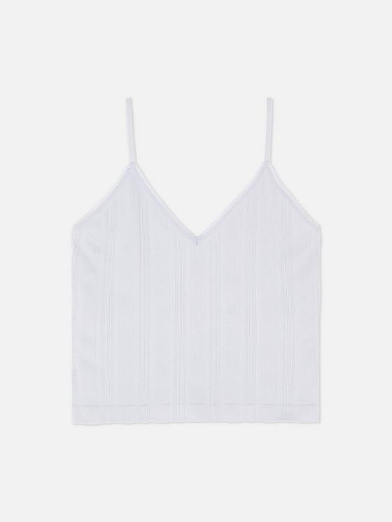 Pointelle Cropped V-Neck Pyjama Cami