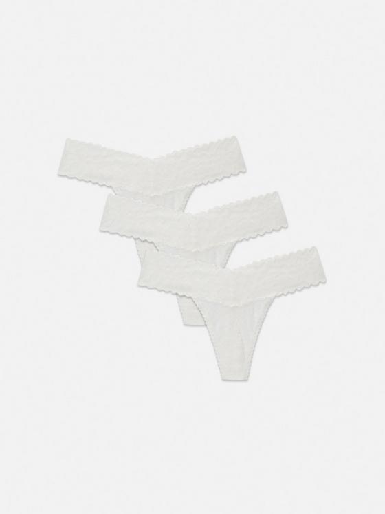 3pk Lace Thongs