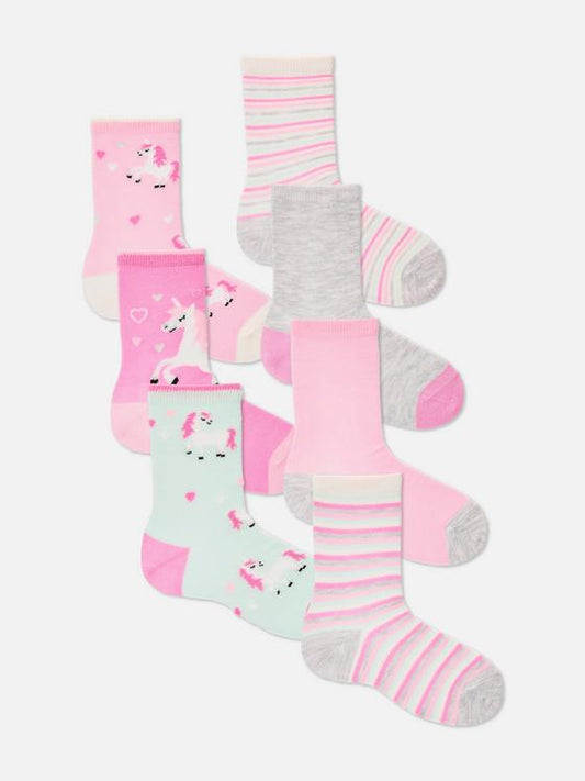 7pk Unicorn Ankle Socks