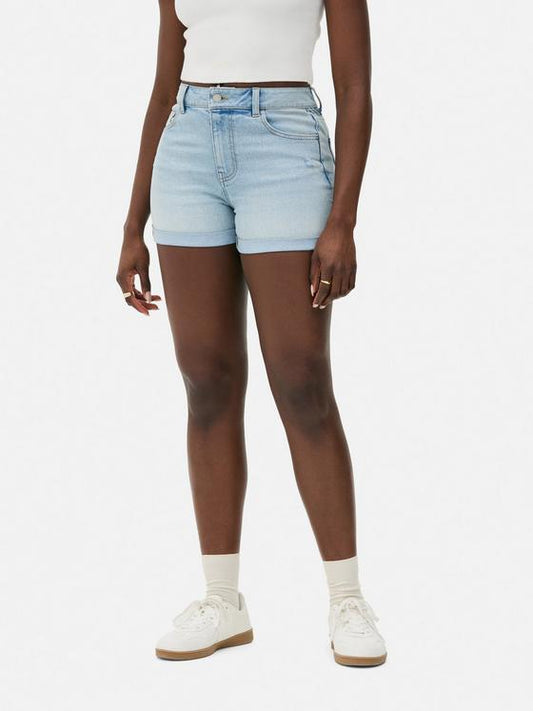 Denim Turn Up Shorts