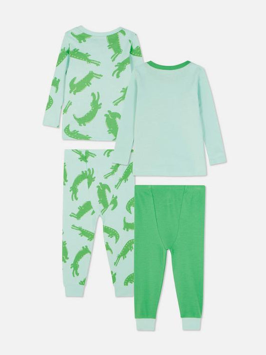 2pk Crocodile Long Pyjamas