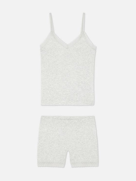 Lace Trim Cami and Shorts Pyjamas