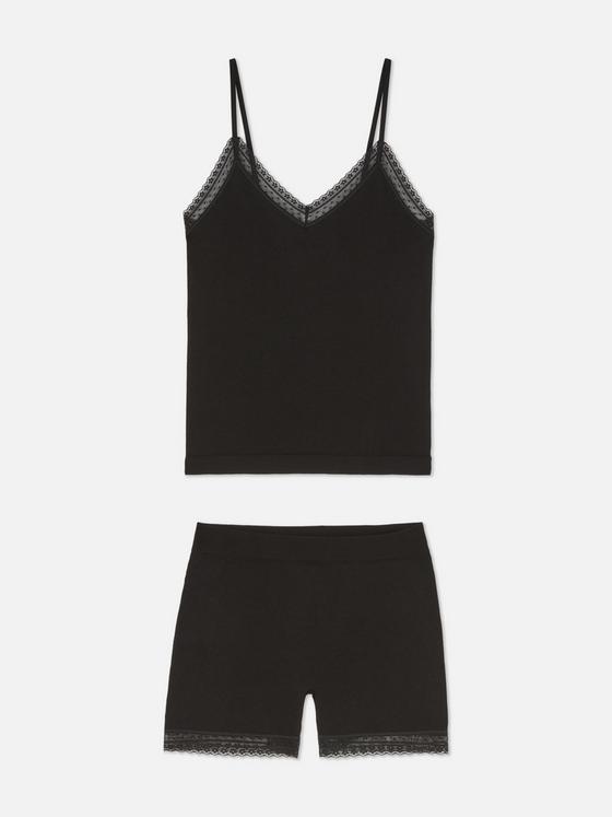 Lace Trim Cami and Shorts Pyjamas
