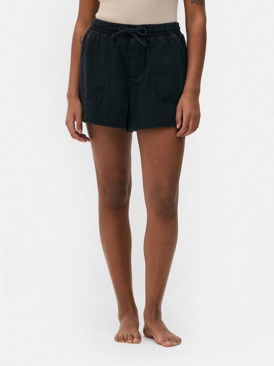 Elasticated Denim Shorts