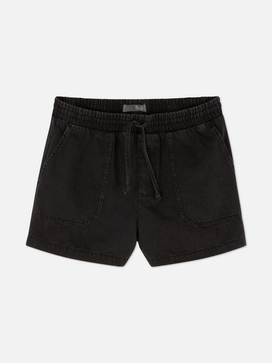 Elasticated Denim Shorts