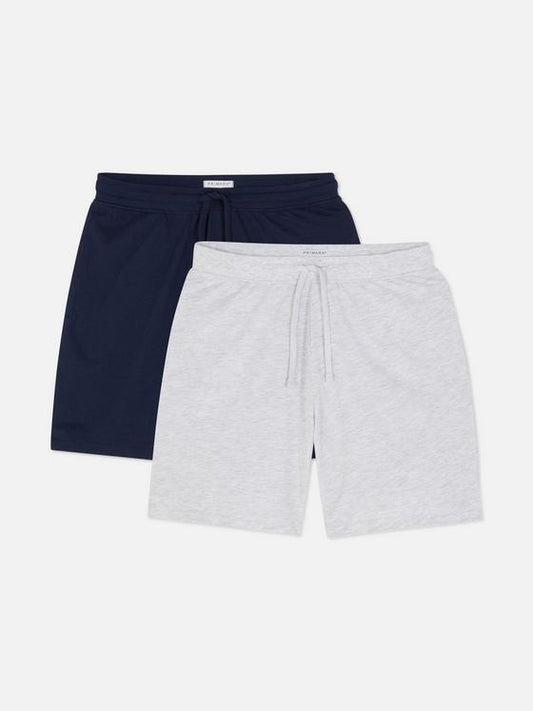 2pk Jersey Drawstring Pyjama Shorts