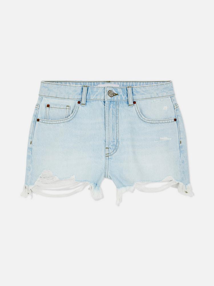 Ripped Denim Shorts
