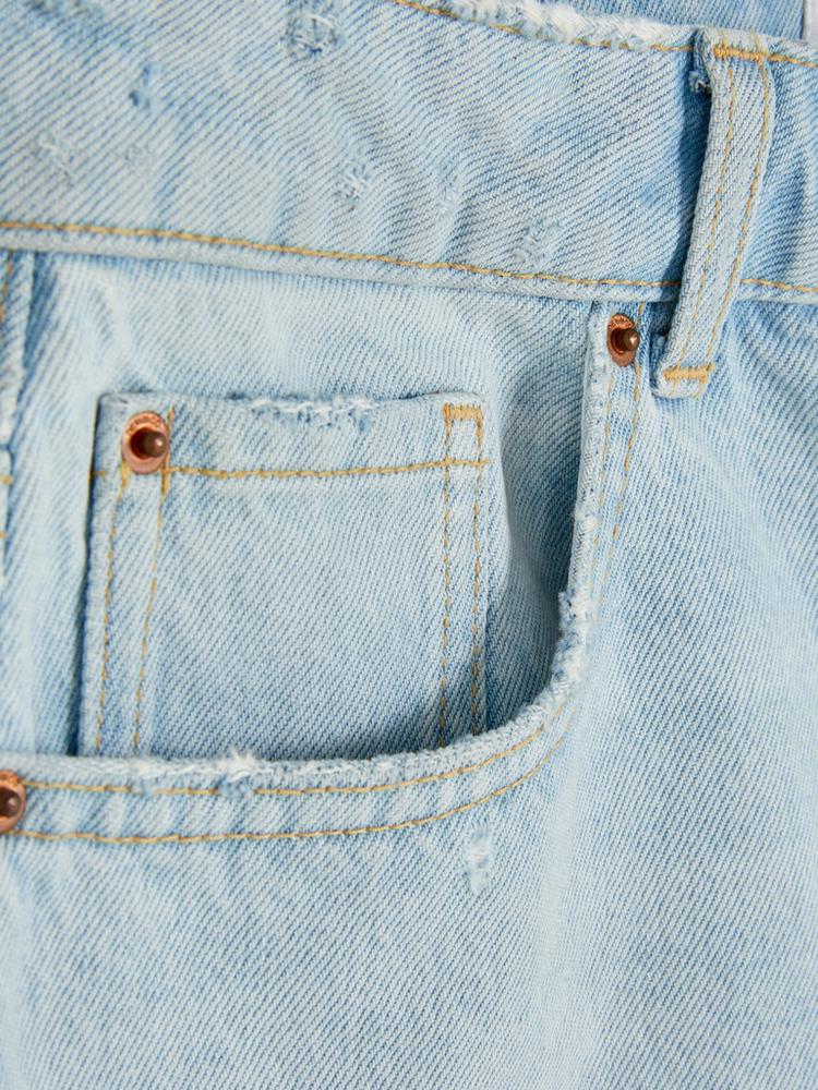 Ripped Denim Shorts