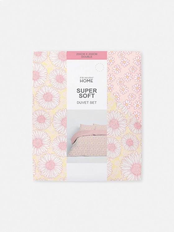 Reversible Daisy Double Duvet Cover Set