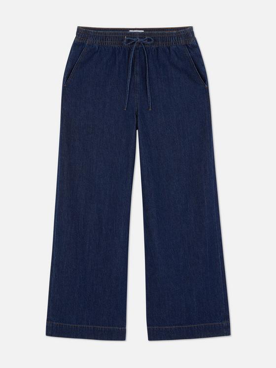 The Edit Drawstring Wide Leg Jeans