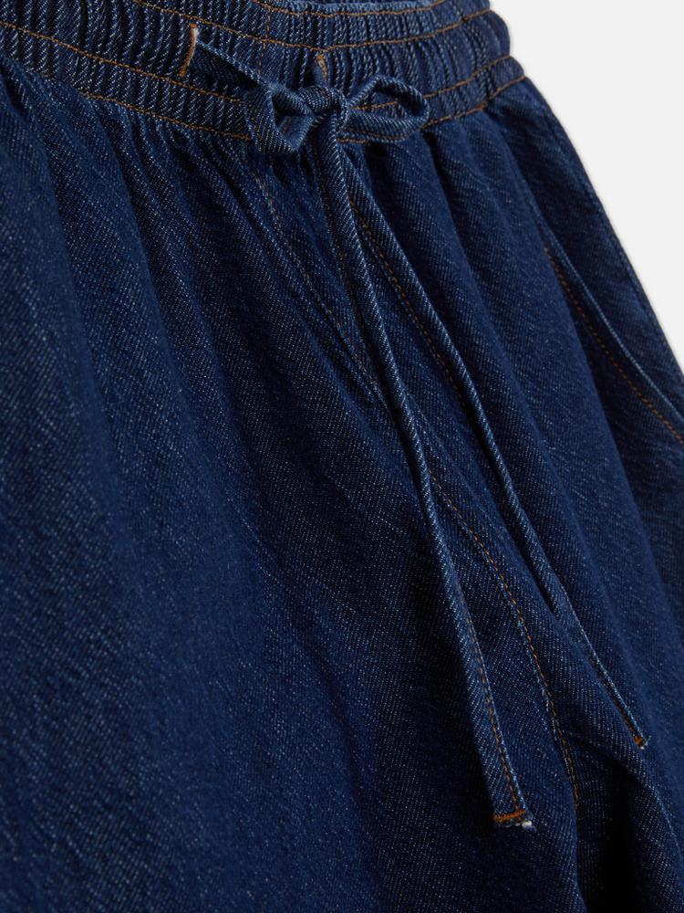 The Edit Drawstring Wide Leg Jeans