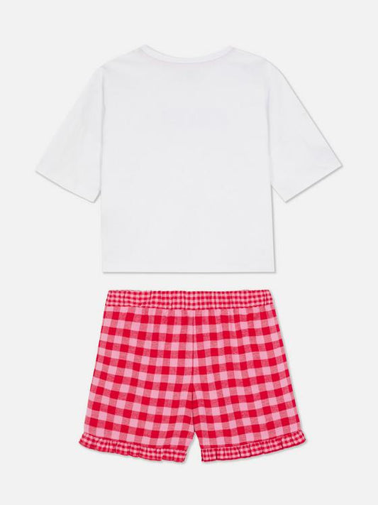 Bow short sleeved top and shorts set