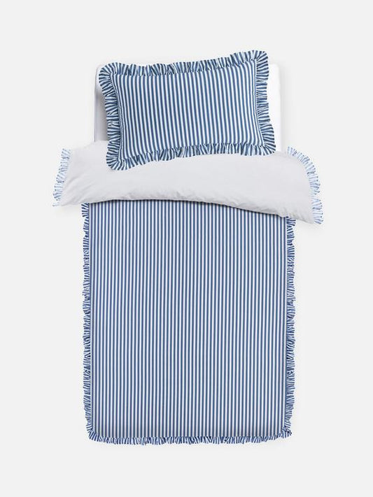 Striped Frill Single Duvet Cover Set