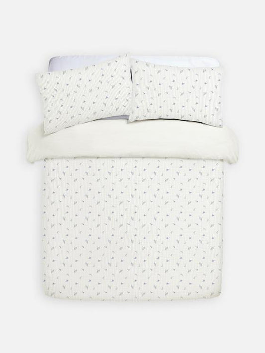 Textured Floral Duvet Cover Set
