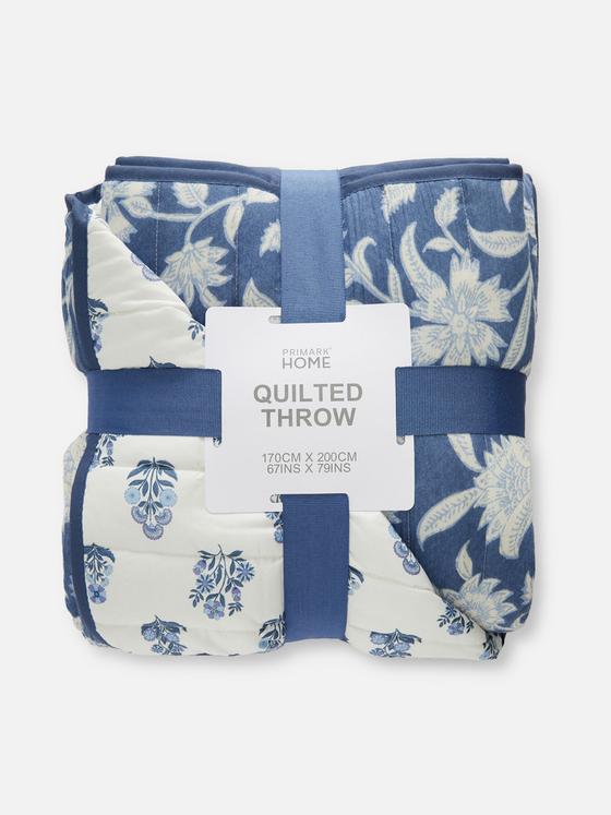 Floral Quilted Throw