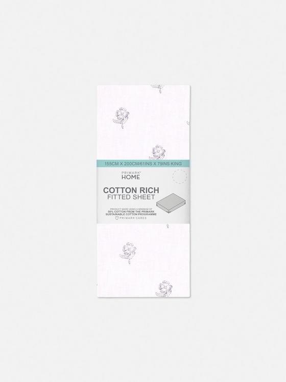 King Block Floral Fitted Sheet