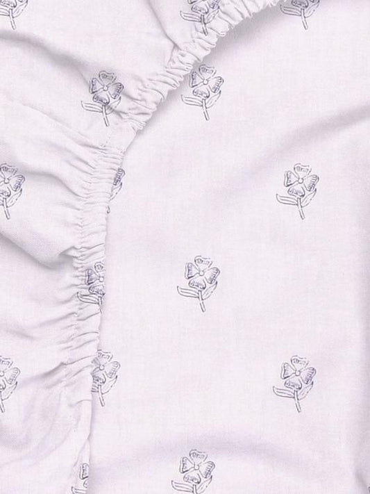 Super King Block Floral Fitted Sheet