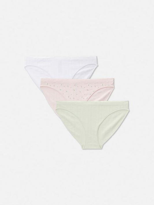 3pk Seamless Pointelle Mini Briefs