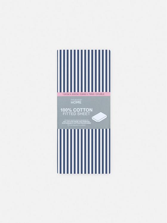Double Striped Fitted Sheet