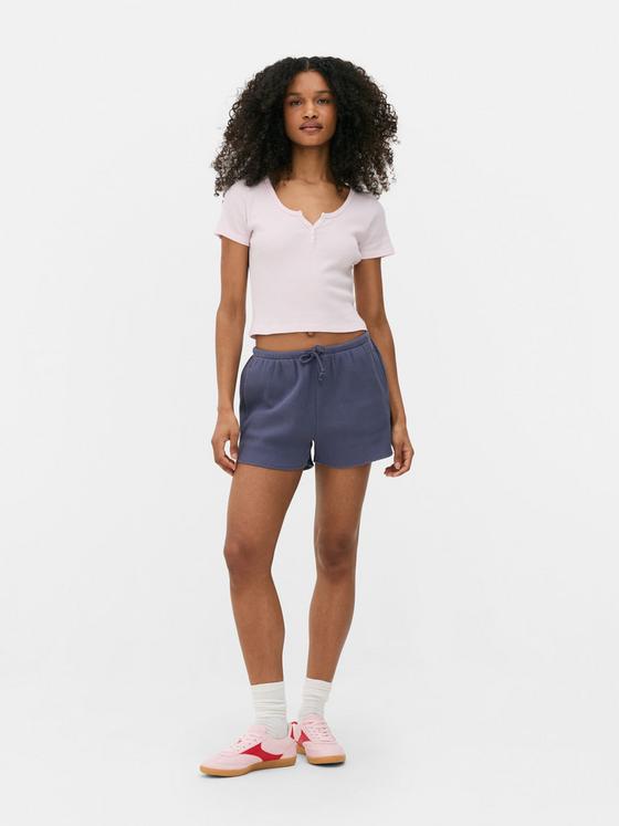 Ribbed Henley T-Shirt