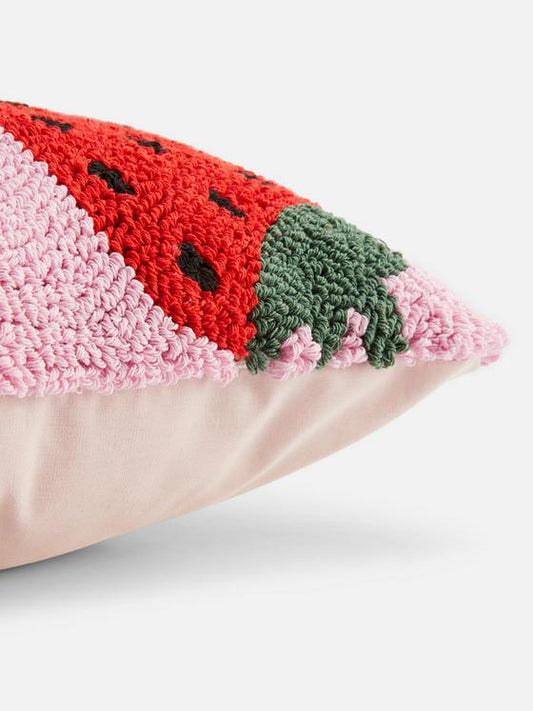 Tufted Strawberry Square Cushion