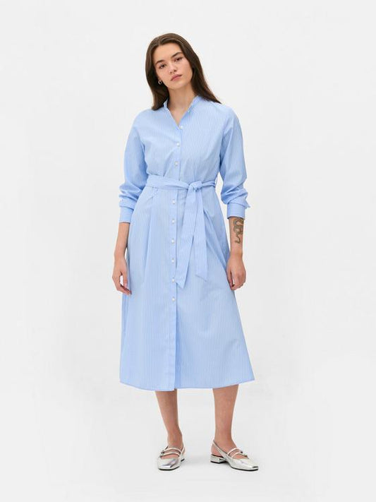Stripe Belted Shirt Dress