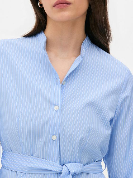 Stripe Belted Shirt Dress