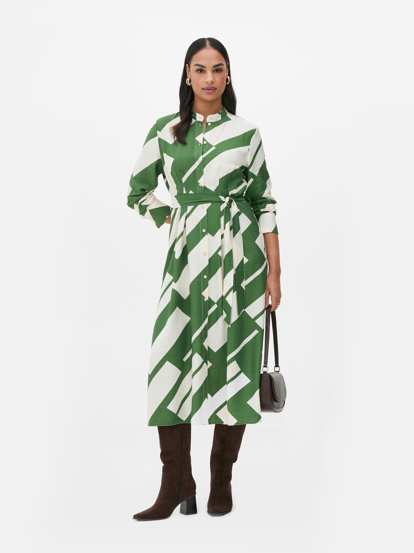 Geometric Shirt Dress