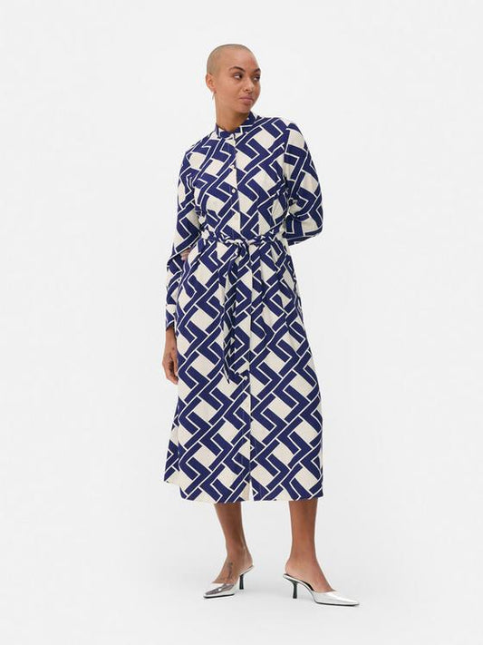 Geometric Shirt Dress