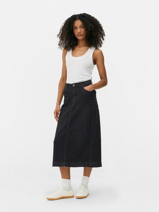 Denim Midi Skirt