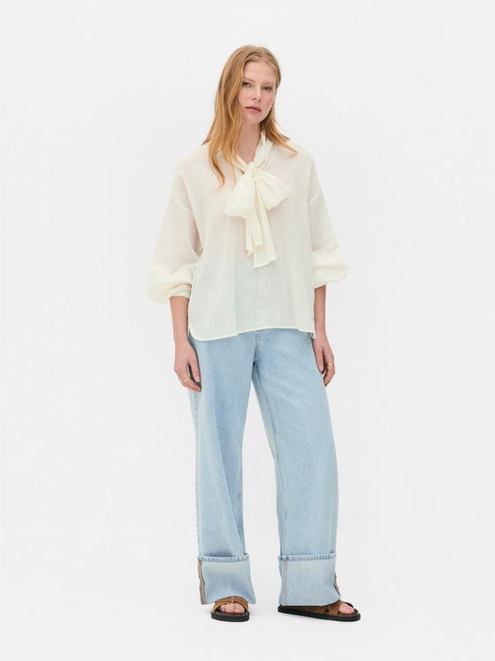 The Edit Pussybow Blouse