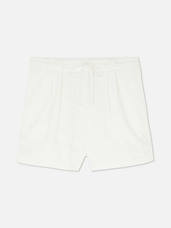 Cotton Blend Tie Shorts