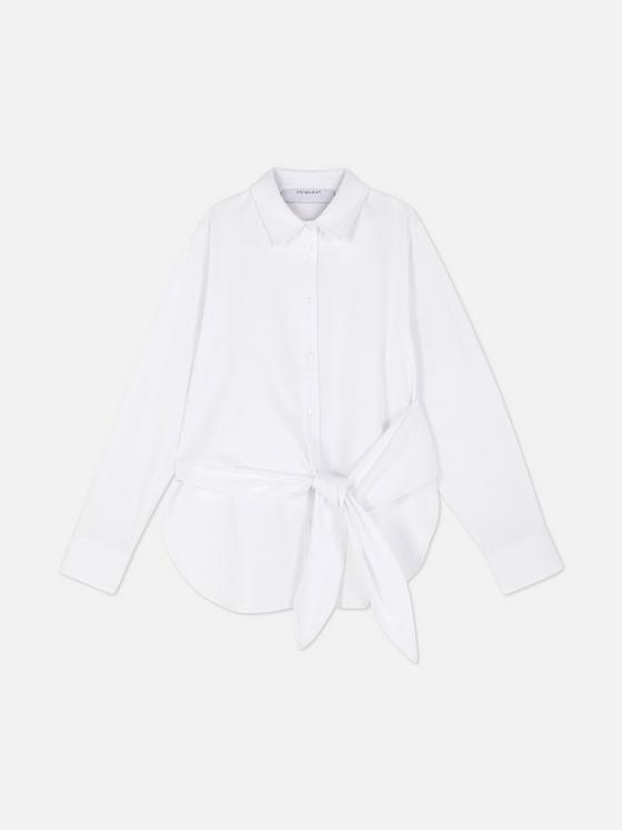 Striped Wrap Oxford Shirt